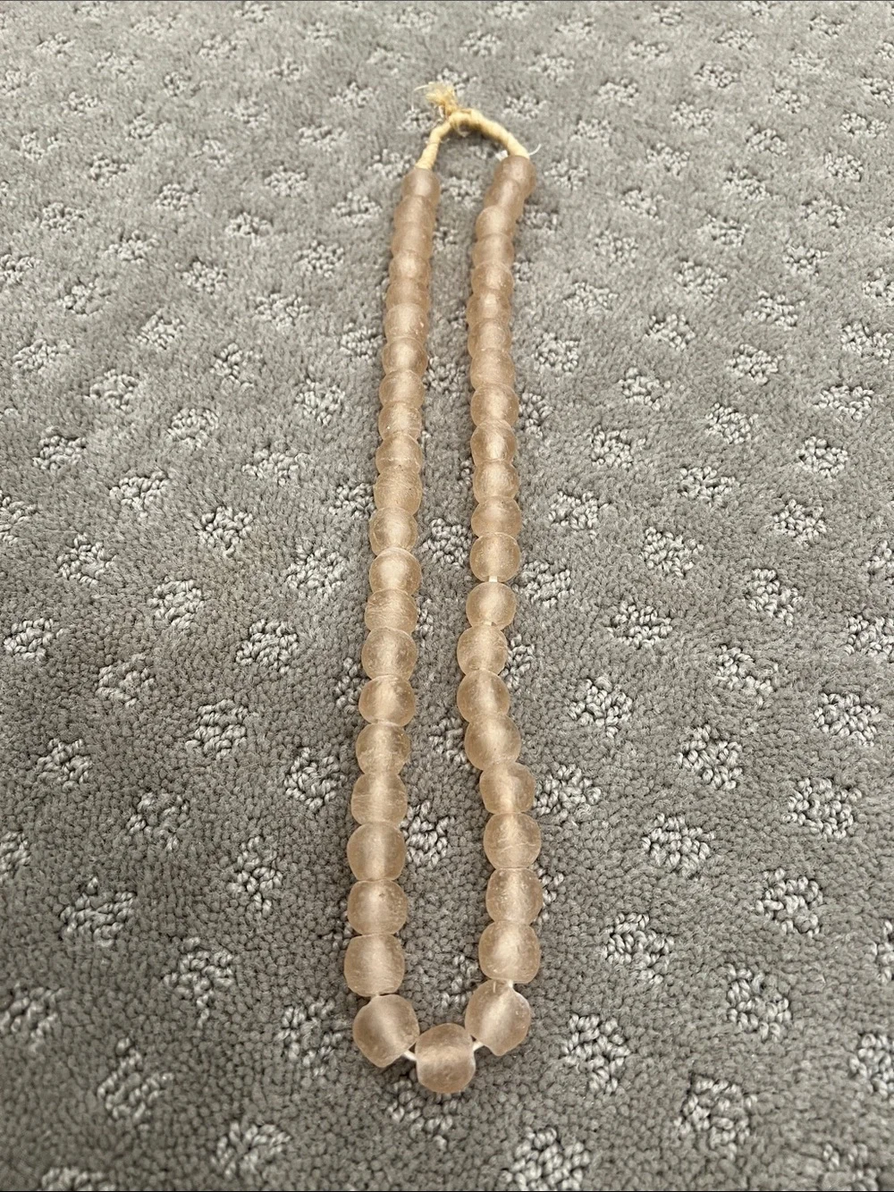 Light Pink Frosted Bead Strand Necklace - Home Accent